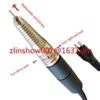 UP200 Nail Art Machine Handle 3 Pin Core Electric Manicure Pen 35000 RPM Electric Nail Drill Handpiece Nail Art Pedicure Tools