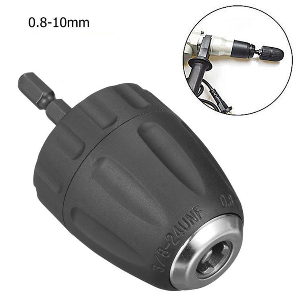 Бесключевой стальной сверлильный патрон, самоблокирующаяся конструкция, держатель сверла 0,8-10 мм, адаптер, ударная отвертка, конвертер, патрон, ключ