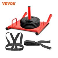 VEVOR Weight Sled Push Pull Heavy Sled Drag Fitness HD Power Speed Training Sled for Exercise and Fitness StrengthTraining Red