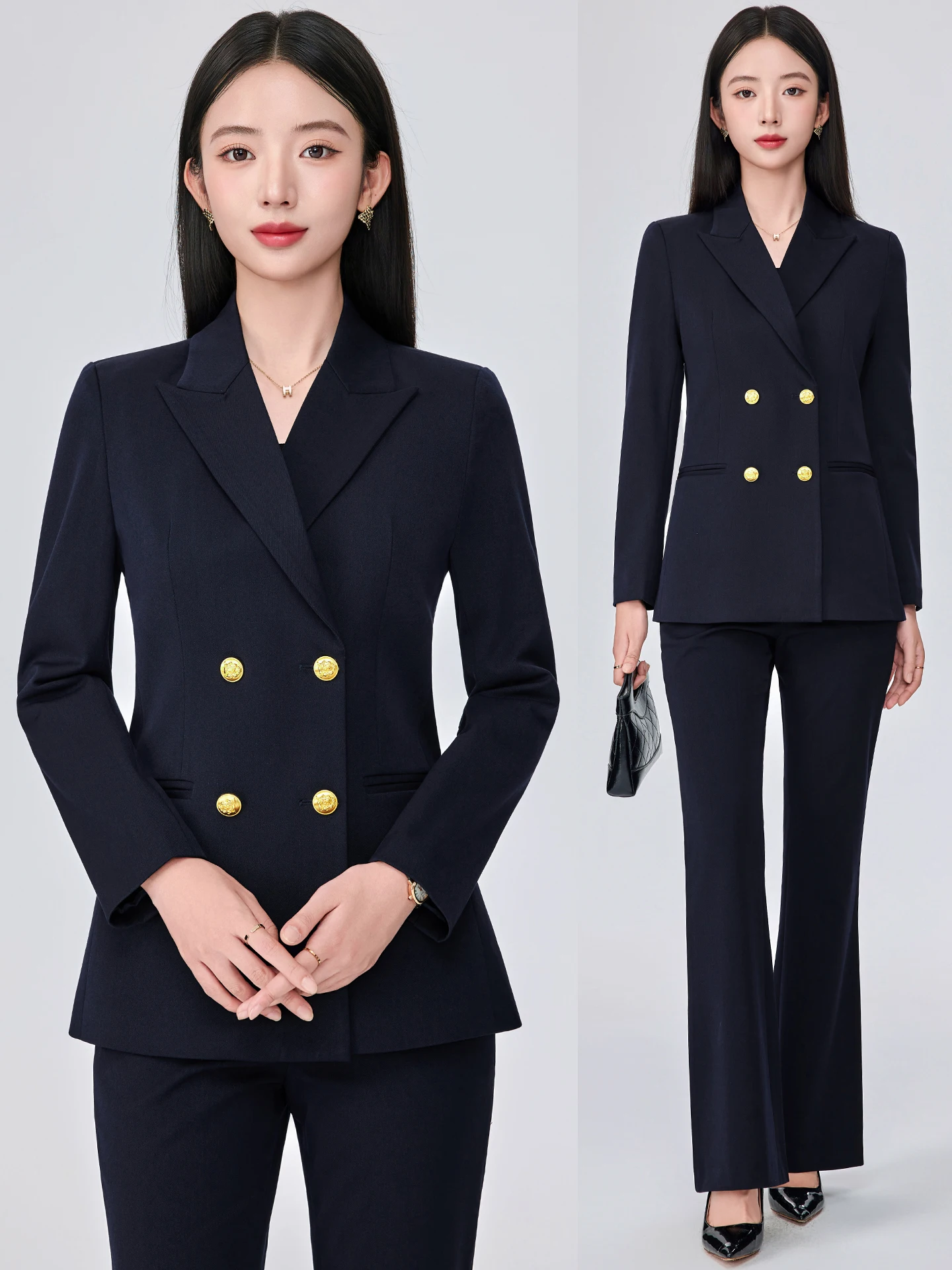 Olive Green Suit Set Women's Spring Autumn Professional Interview Workwear Formal Outfit Commute Style Slim Fit Long Sleeve
