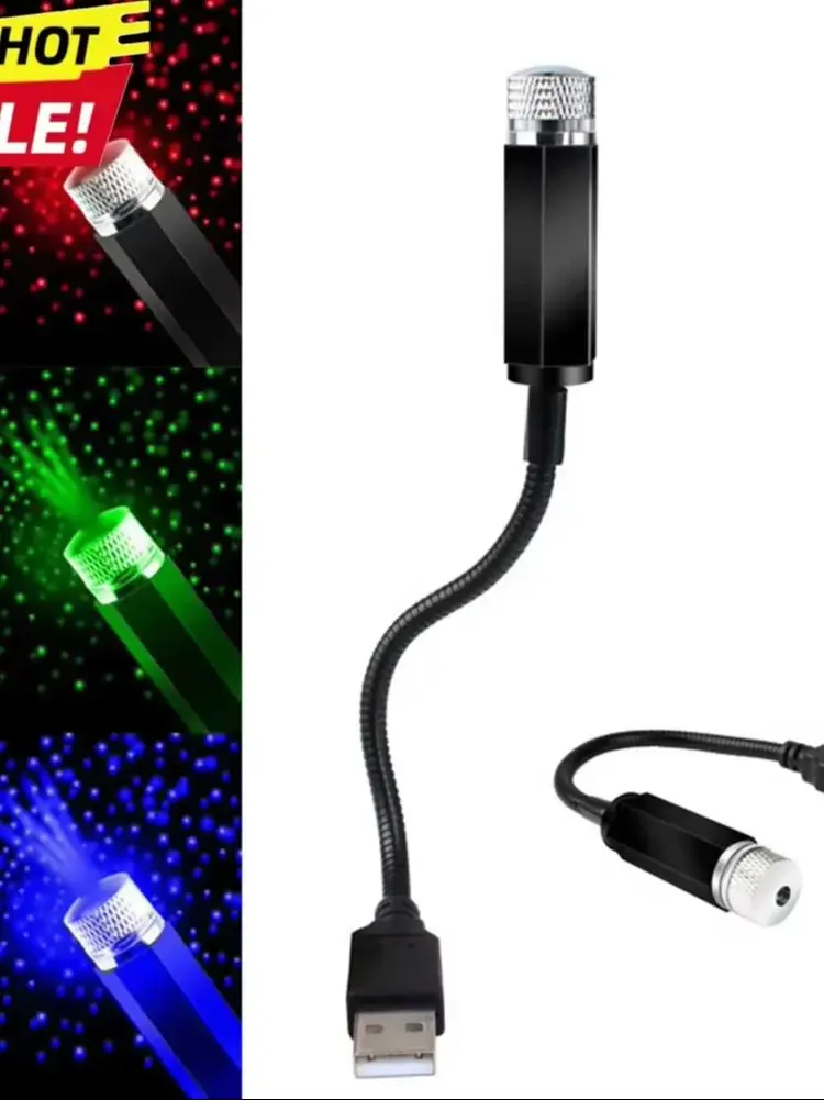 

LED Starry Sky Lamp Car Laser Star Roof Light 5V USB Powered Galaxy Star Atmosphere Light Projector Lamp for Room Ceiling Decor