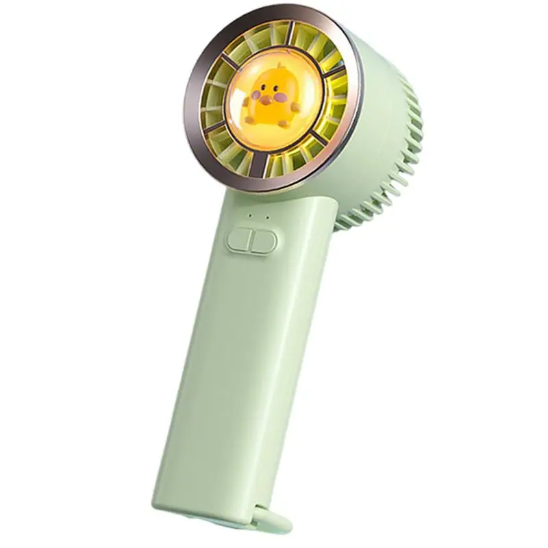 Handheld Fan Powerful Handheld Fan Silent Adorable Cartoon Design Charging Personal Fan For Travel Camping Makeup Home Outdoor