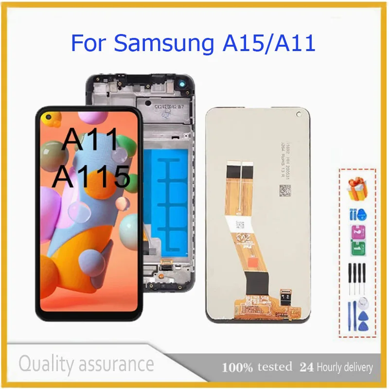 Suitable for Samsung A11 A115 screen assembly original framed LCD display internal and external integrated screen