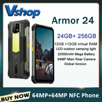 Ulefone Armor 24 Rugged Phone 24GB+256GB 22000mAh 64MP+64MP 6.78 Inch MediaTek Helio G96 Android 13 Global NFC Cellphone