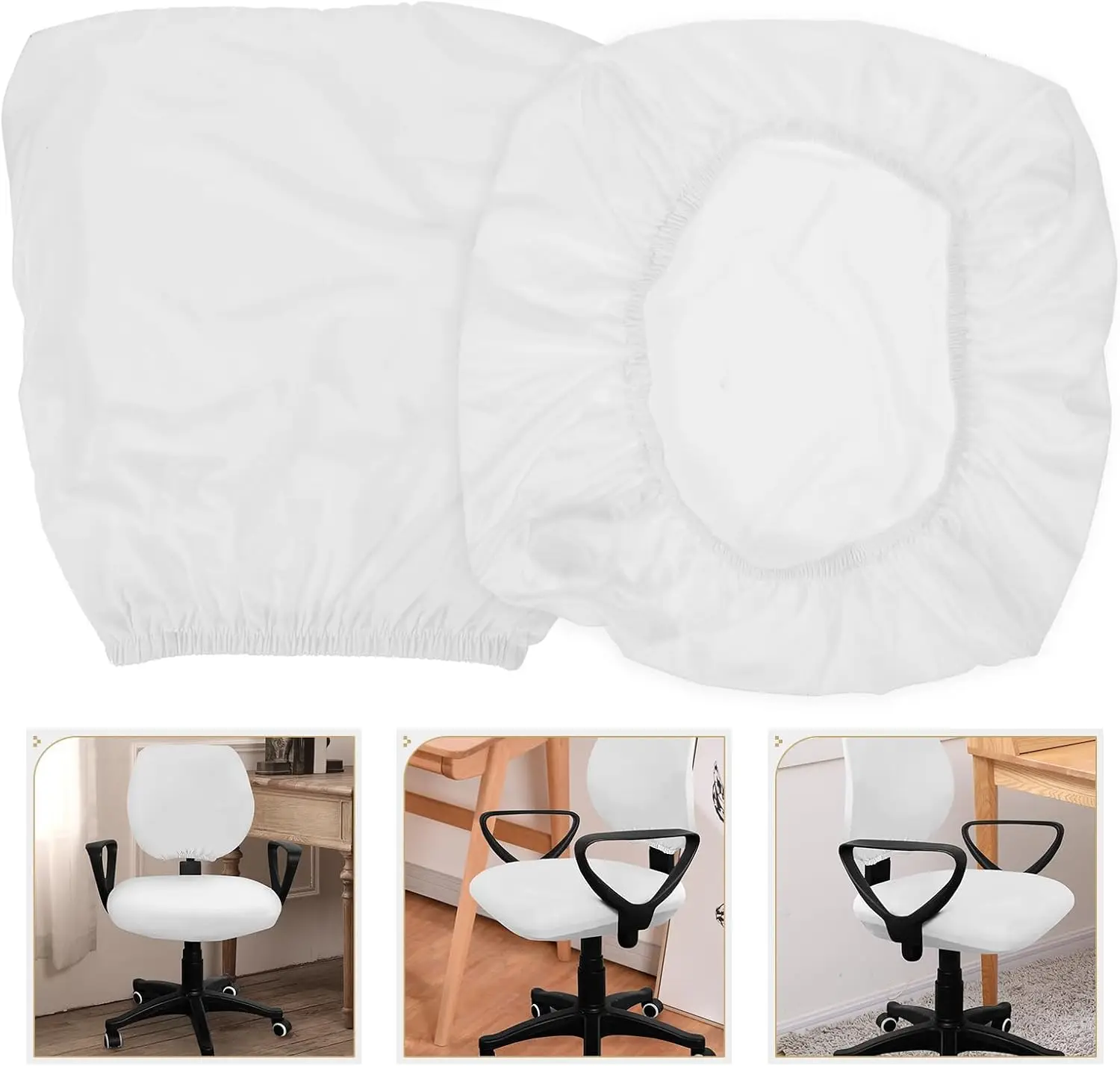 Office Computer Chair Cover, Office Chair Covers Stretchable Separate Chair Cover Desk Chair Slipcovers Protector Removable