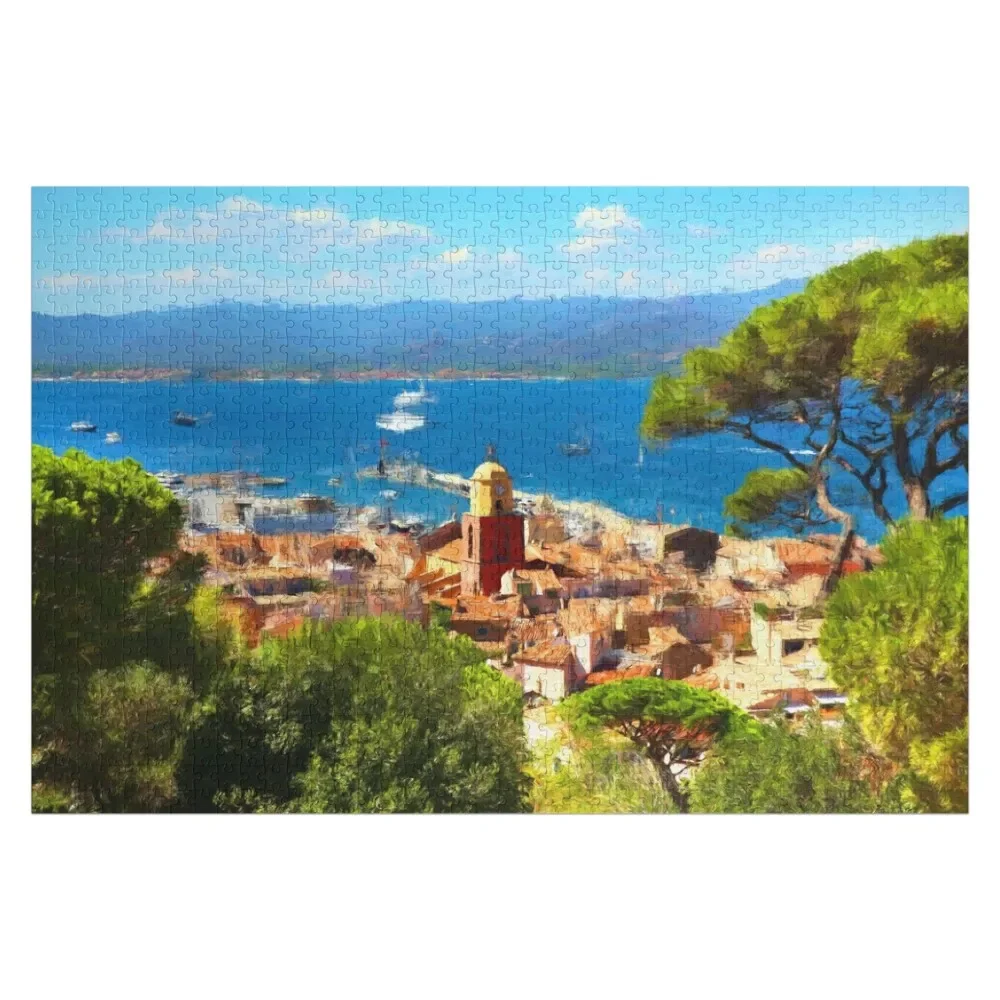 Saint Tropez Painting Jigsaw Puzzle Wooden Compositions For Children Photo Toddler Toys Customizable Gift Puzzle