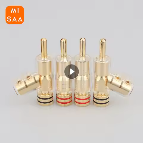 Banana Connector No Soldering Required Sonic Performance Gold Audio Connectors Speaker Cable Plug Transmission Characteristic