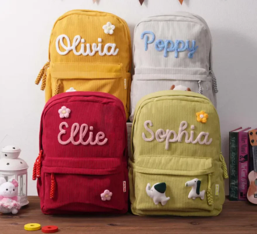Personalized Kids Backpack, Custom Toddler Backpacks Birthday Gift, Kindergarten, Back to School Gift, Flower Girl Gift