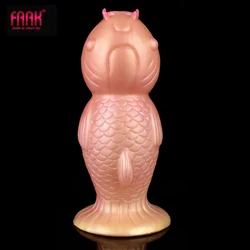 FAAK Fantasy Big Knot Anal Plug Multi Color Thick Butt Sex Toys With Suction Kio Fish Style Huge Dildo Silicone Erotic Products