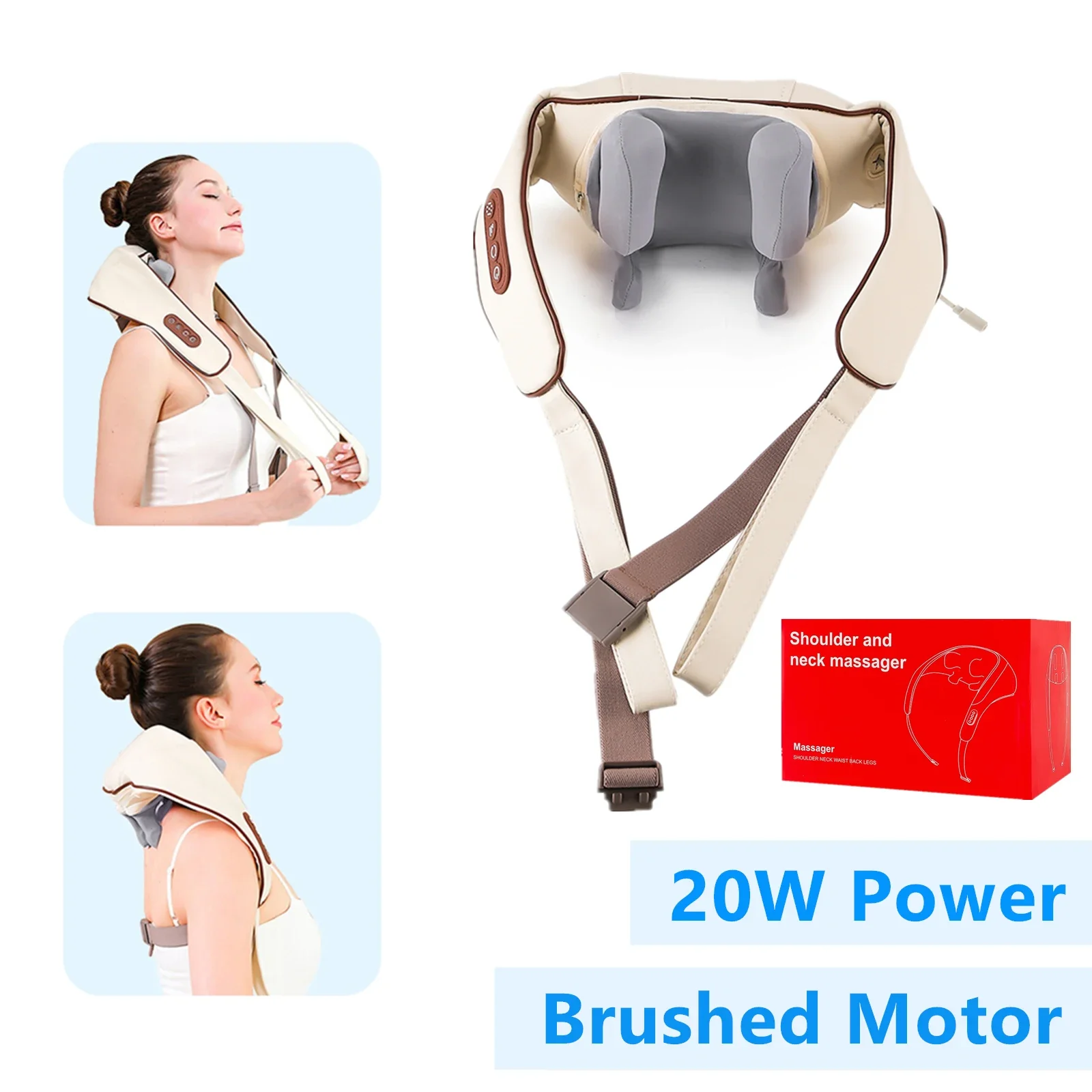 

Foreverlily 26W Neck And Shoulder Massager Wireless Shoulder And Back Kneading Massage Shawl Trapezius Neck Cervical masajeado