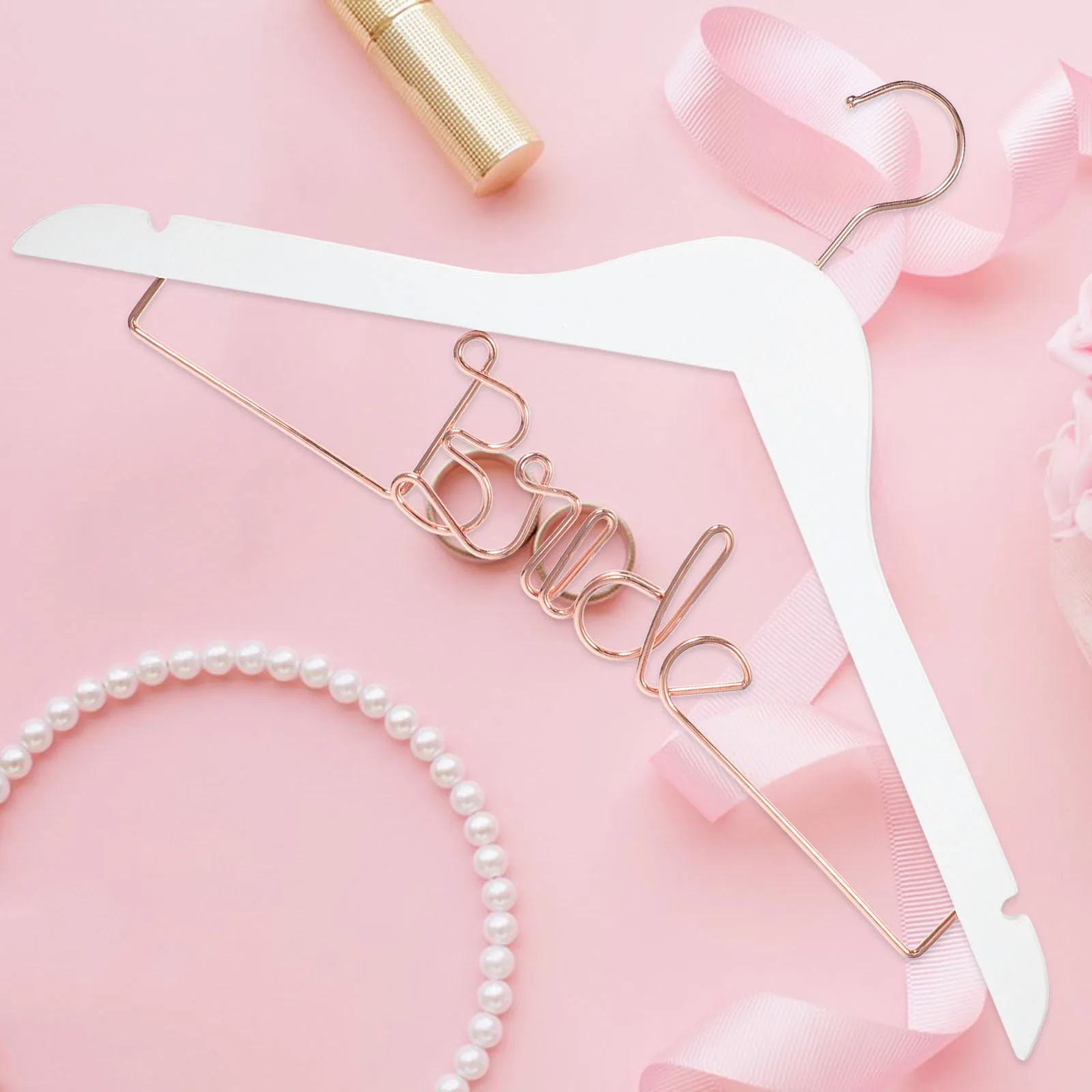 

1pc Wedding Clothing Hangers Anti-Slip Iron Wire Dress Holder Formal Gown Coat Rack For Wedding Dress Hotel Storage Garment