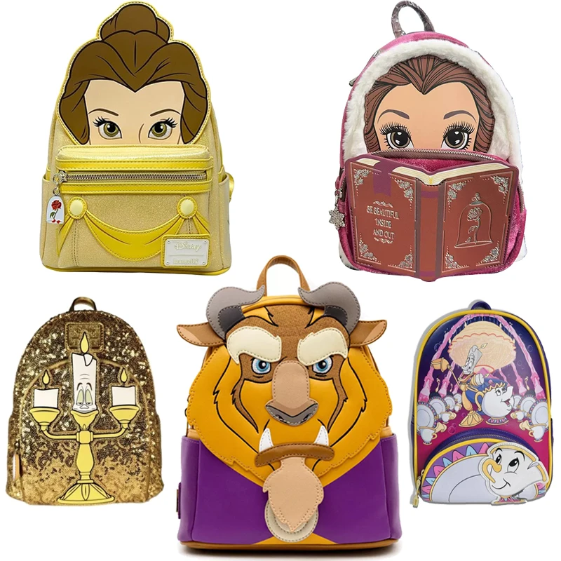 

9-й стиль Loungefly Disney Beauty and The Beast Beast and Princess Bell Зимний мини-рюкзак для косплея