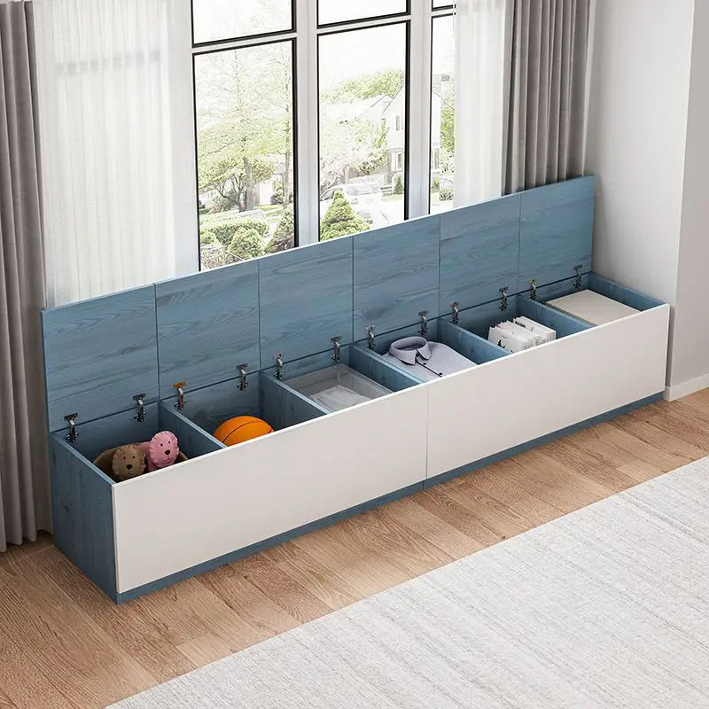 

Window cabinet, storage cabinet, can be located on the ground, with a seam cabinet next to the bed, slender storage cabinet