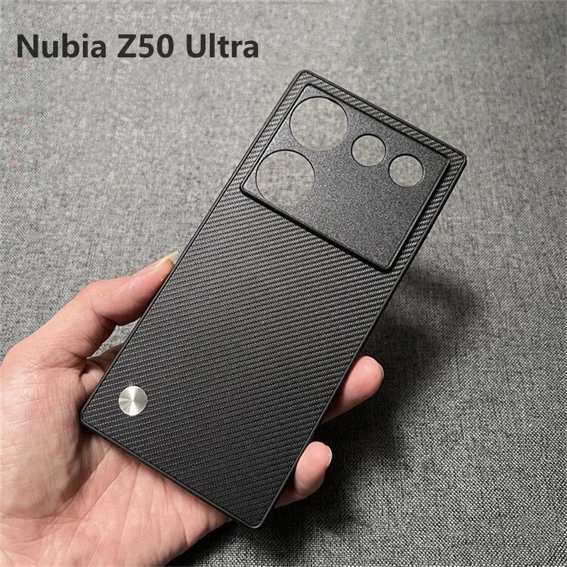 Matte Black Cover For Nubia Z50 Ultra Case Stripes Leather Silicone Case For ZTE Nubia Z50Ultra Capa Coque Funda Stylish Bumper