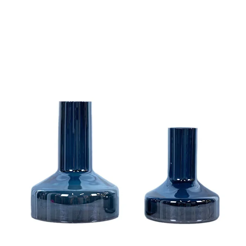 

Modern light luxury glass vase, creative art flower ornament insert dried flower hydroponic dining table ornament