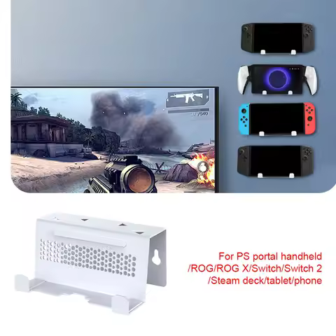 Wall Stand Holder Space Saver Console Dock Bracket Stable Wall Storage Stand for ROG Ally X/PS5 Portal/Steam Deck