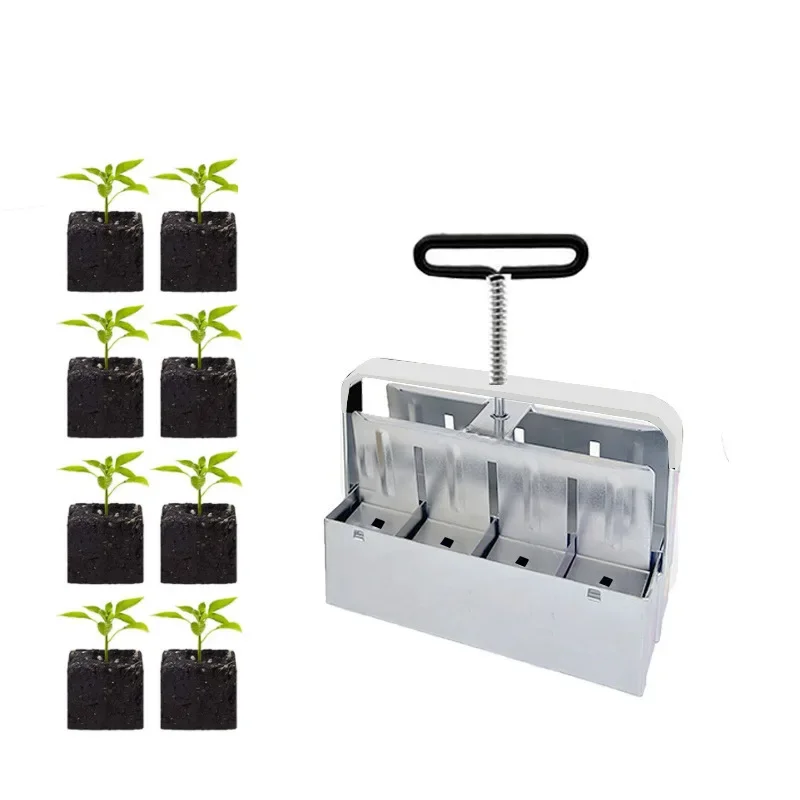 Manual clod maker, double row 1 out 8 soil blocker garden tool garden