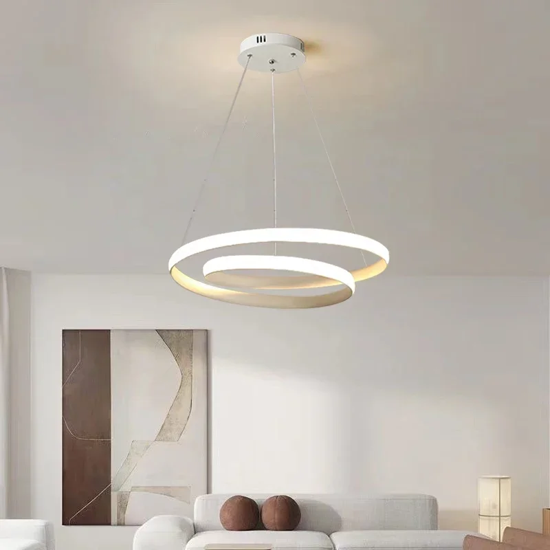 Imagem -03 - Lâmpada Suspensa Led para Decoração Luminária Pendente Iluminação Interior Sala de Estar Quarto Mesa de Jantar Moderno 30 cm 60cm