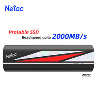 Netac 1TB External SSD Speed Up to 2000MB/s Portable SSD 256GB 512GB 2TB USB3.2 Gen2 Solid State Drive for Phone Laptop Desktop