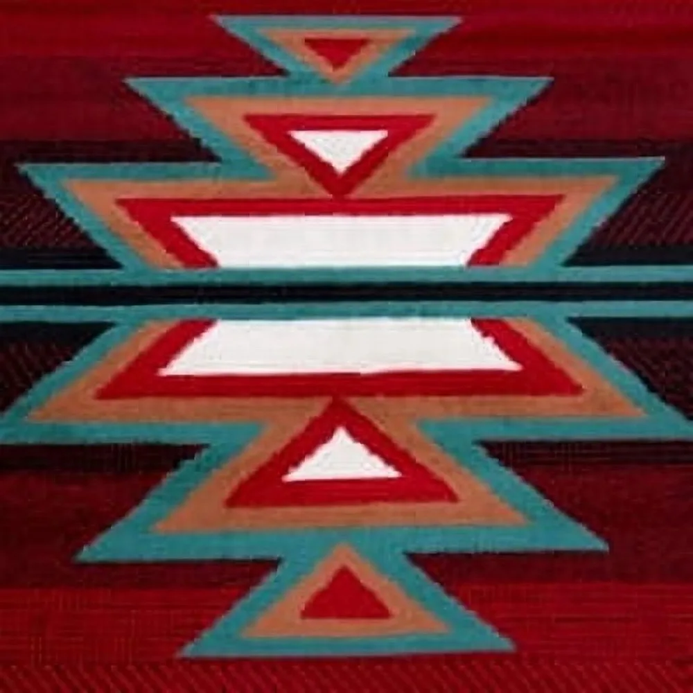 

Premium Sagrada Southwestern Geometric Area Rug, Black/Red, 5'2x7'4