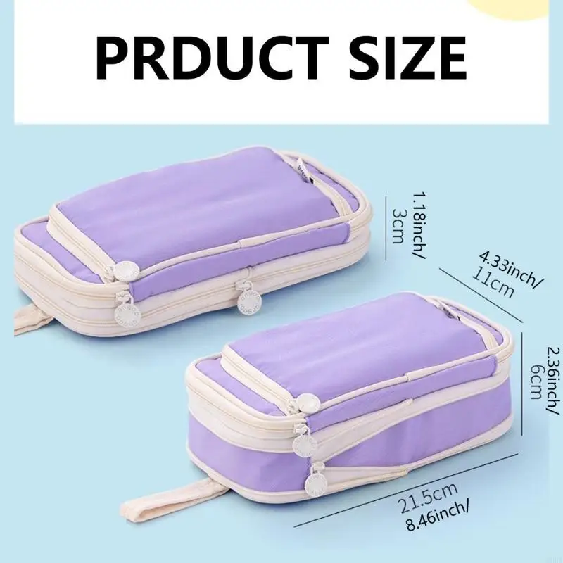 D0UA Layer Layer Vỏ bút chì cao Túi bút Túi bút Túi mỹ phẩm Túi mỹ phẩm