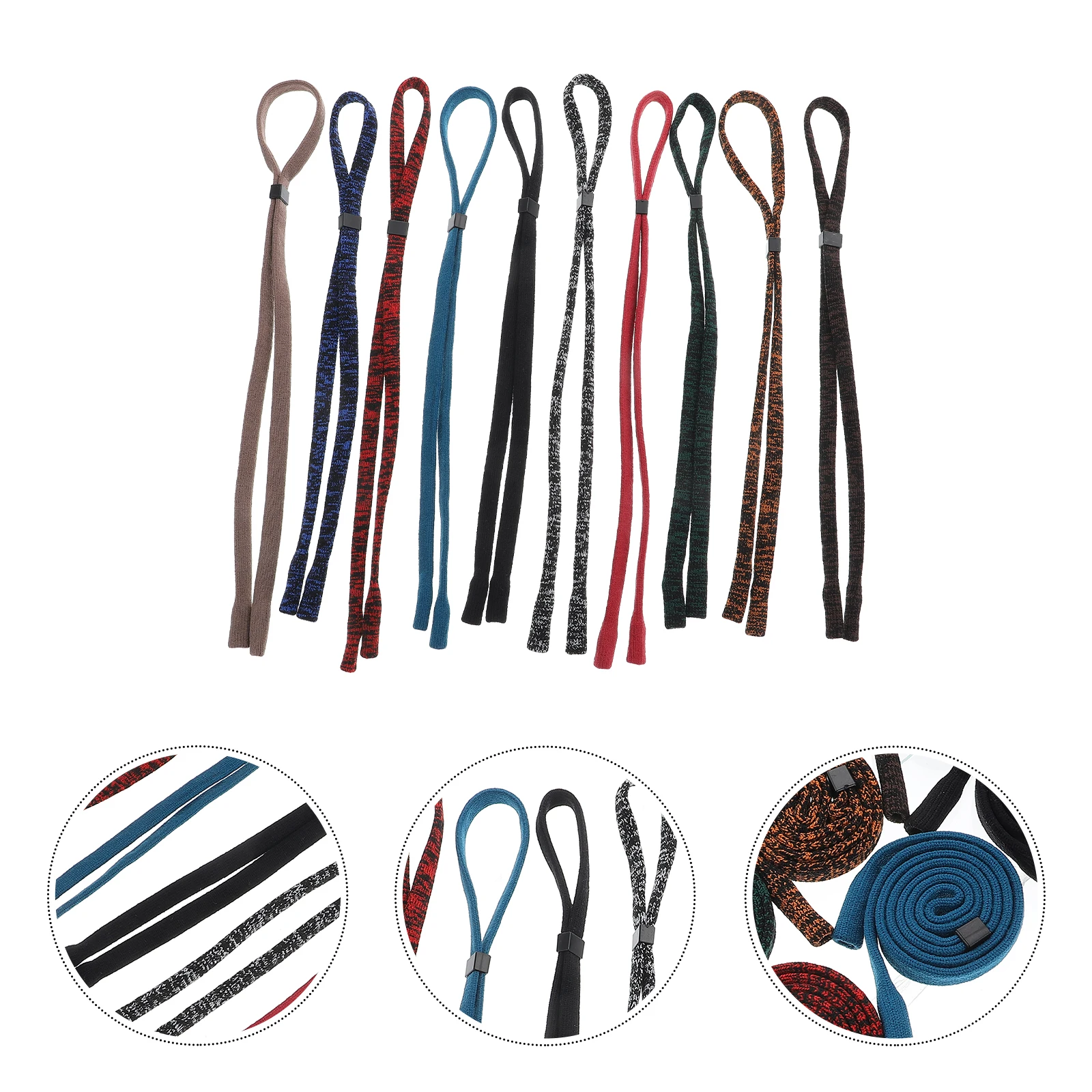 

10pcs Glasses Rope Sturdy Durable Elastic Fiber Nylon PP Material Anti Drop Chain Sunglasses Cord Holder Eyeglass Lanyards