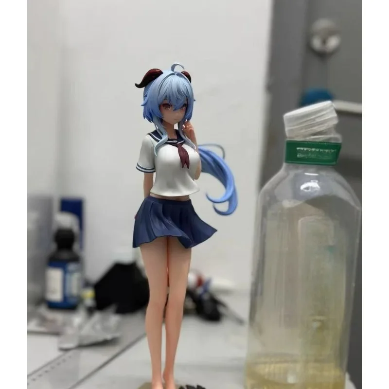 Figurka Genshin Impact Ganyu 25 cm, dostępna od ręki, urocza, piękna dziewczyna, model anime z gry, ozdoba na biurko z PVC, dekoracje, prezenty świąteczne.