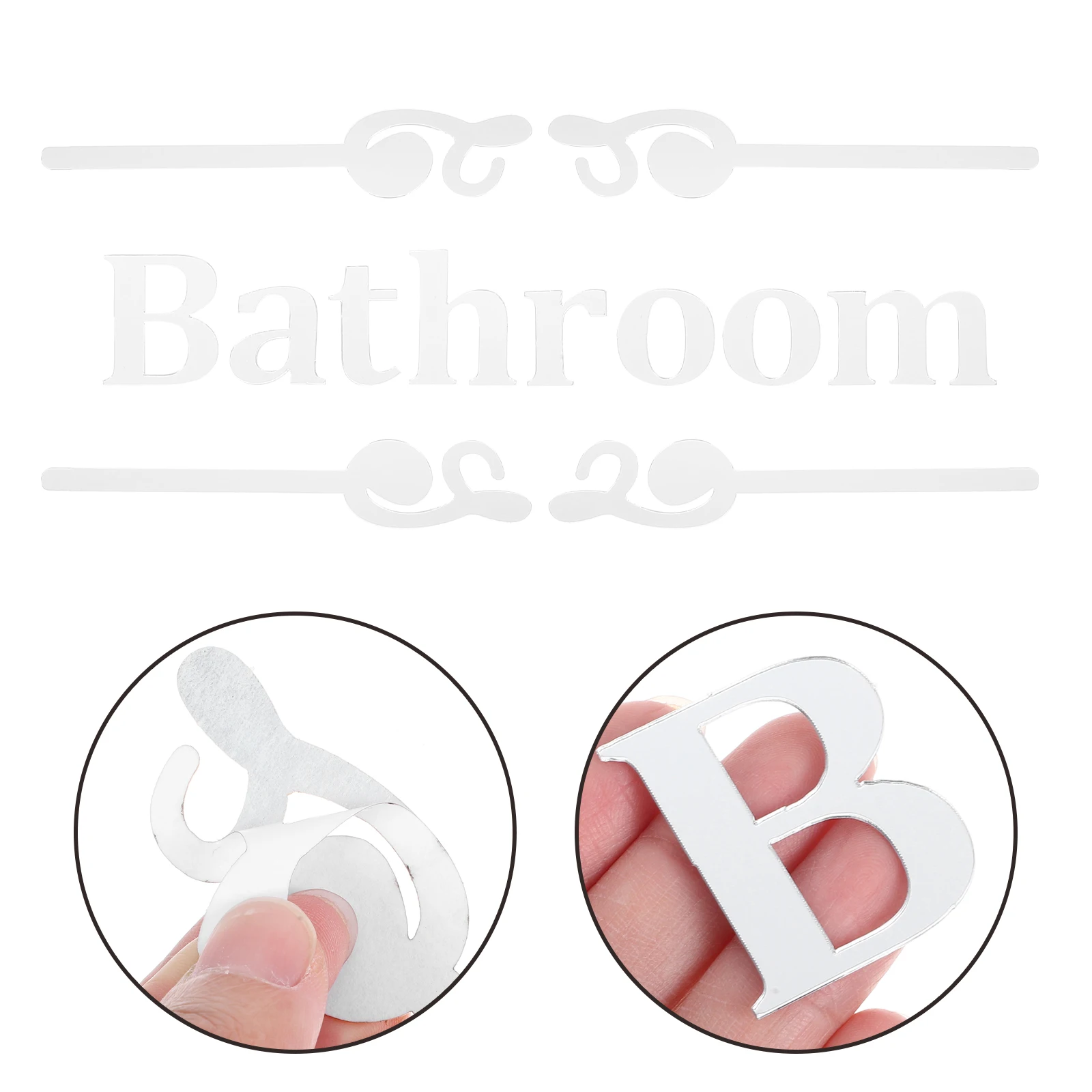 

Water Proof 3D Wall Sticker Sign Men and Women Waterproof Acrylic Cute Bathroom Decor