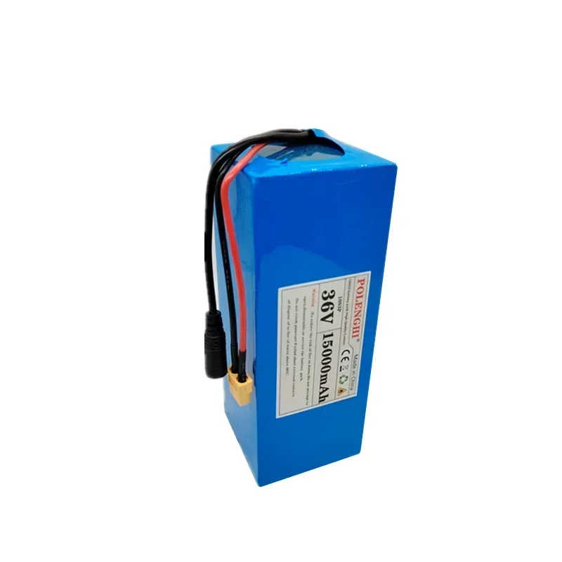 POLENGHI XT-60/T plug 10S3P 36V 15000mAh 18650 batteria ricaricabile agli ioni di litio, scheda di protezione del circuito BMS integrata