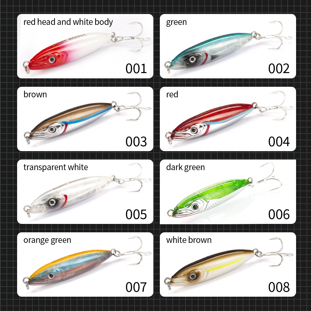 Hunthouse Wobly Bleistift-Angelköder, Salzwasser, sinkend, langsam, Wobbler, harter Köder, Trolling, 62 mm, 16,8 g, für Forellen-Seebarsch-Gerät LW540 – Detail 8