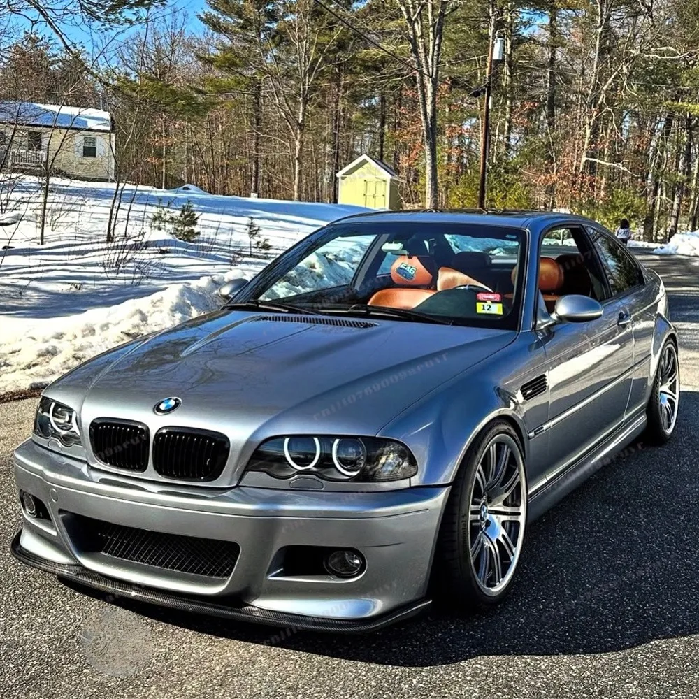 Przedni splitter w stylu M3 z błyszczącego czarnego tworzywa ABS do BMW E46 M3 Coupe/Cabrio 2001-2006, spojler na zderzak, bodykit, tuning.