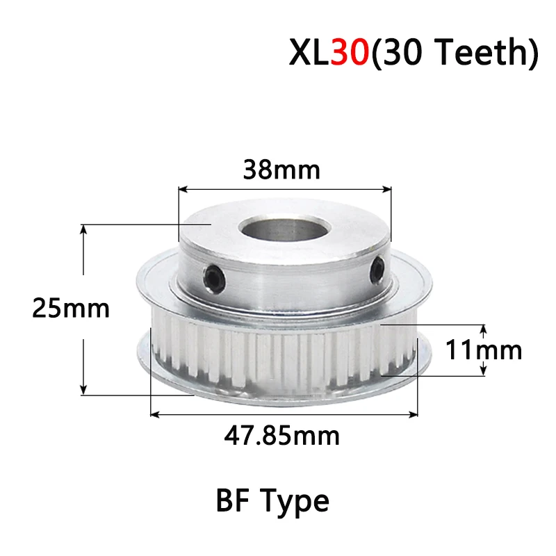 1pc 30T XL Timing Pulley Bore 5 6 6.35 7 8 10 12 12.7 14 15 16 17 19 20 22mm 30 Teeth Synchronous Wheels for Belt Width 10mm