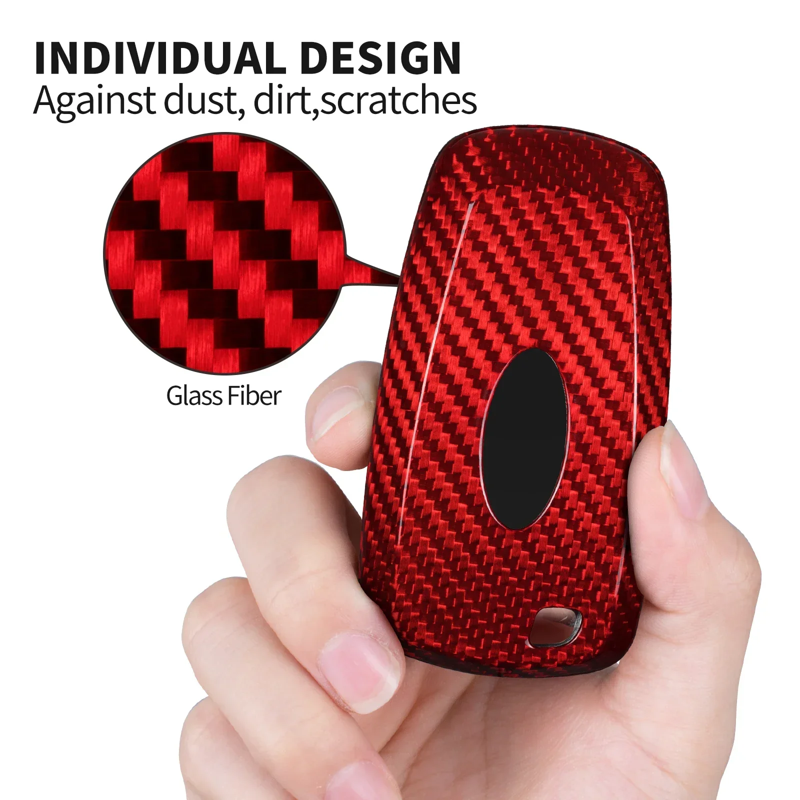 Carbon Fiber Key Fob Cover For Ford F150 Explorer Fusion Mustang Escape Edge Ranger Expedition Smart Key Accessories 4 Buttons