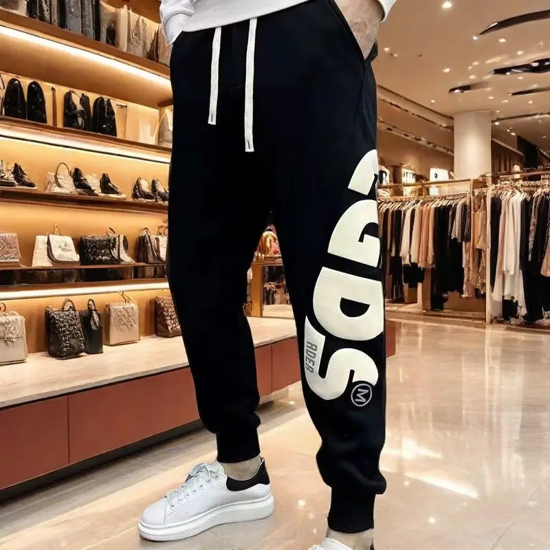 Casual Print New Outer Wear Autumn Men's Casual Pants 2026 Corset Sweatpants Alphabet Streetwear Men Baggy Track Pants