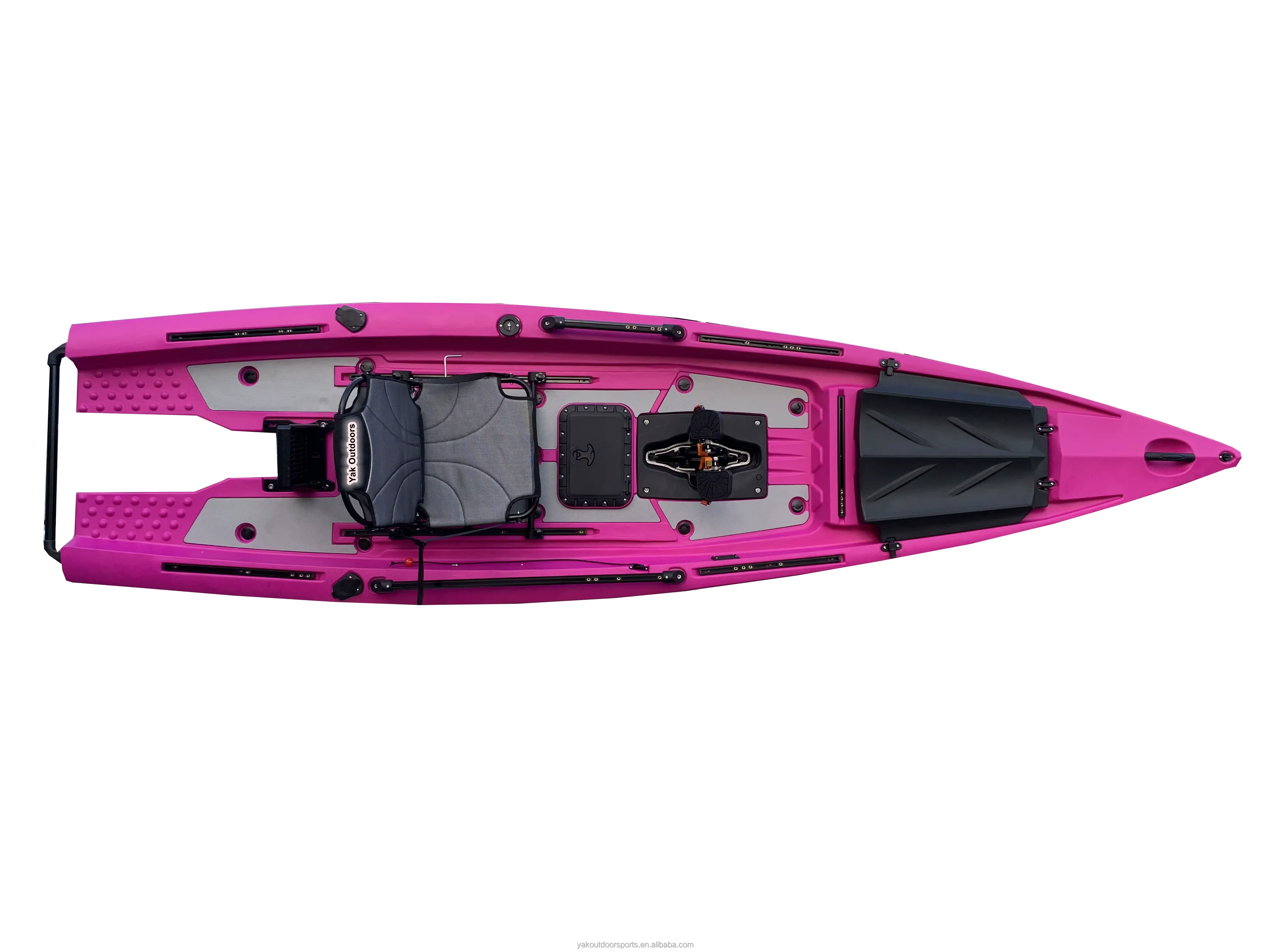 Yak Outdoors 13ft Fish Skiff Dual Propeller Pedal Drive Kayak 4m Sea Kayak for River Usage PE Plastic Hull 2 Person for Surfing view 3