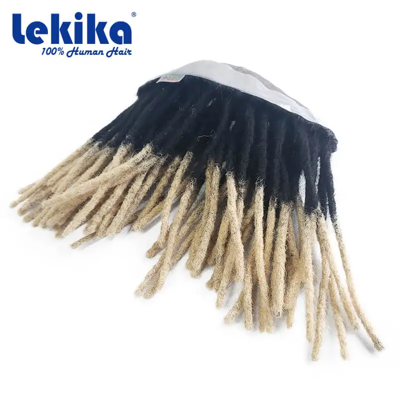 Afro Curly Mono Dreadlock Toupee, Unidade Do Sistema Do Cabelo para Homens Negros, 100% Prótese De Cabelo Humano, frete Grátis