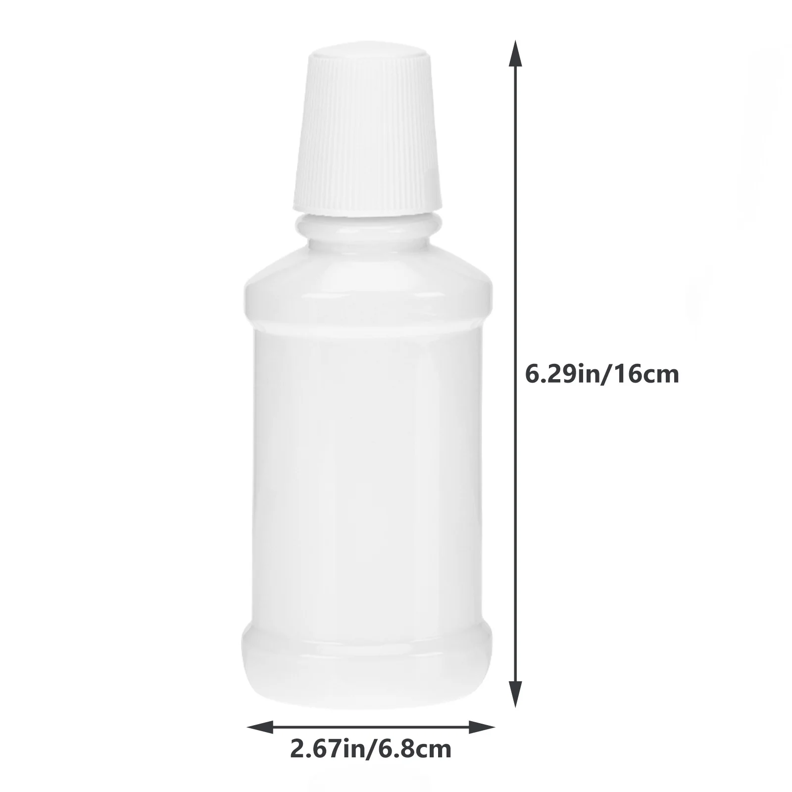 6Pcs Empty Mouthwash Travel Bottle Sturdy Pet Material Leakproof Sub Container for Daily Use Mouthwash Sub Bottle