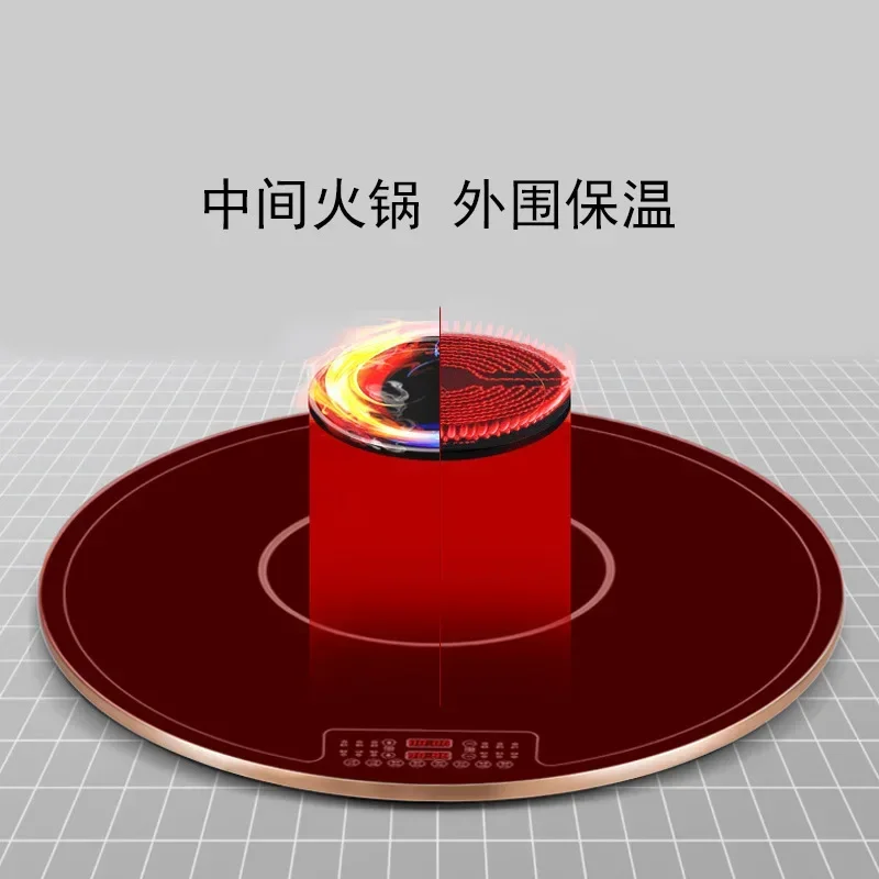 ذكي التدفئة قطع المجلس متعددة الوظائف أطباق الاحترار لوحة التلقائي الدورية التدفئة طاولة الطعام مع إناء/قدر