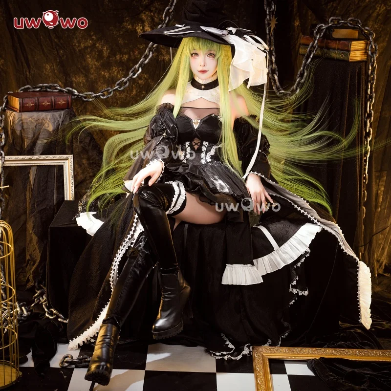 

PRE SALE UWOWO CC Cosplay CC Black Witch Cosplay Costume With Hat Halloween Costume