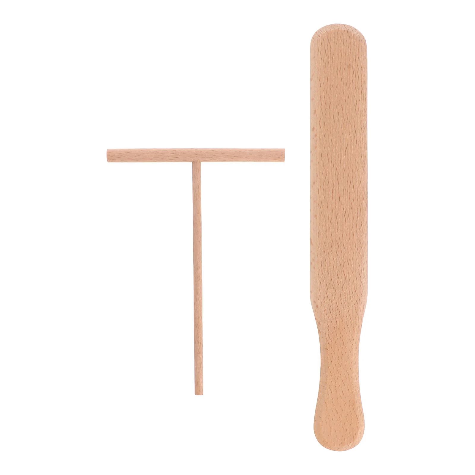 2 Pcs Pancake Wooden Rake Crepe Cooking Utensils for Pancakes Butter Spreading Tool Spreader Electric Griddle