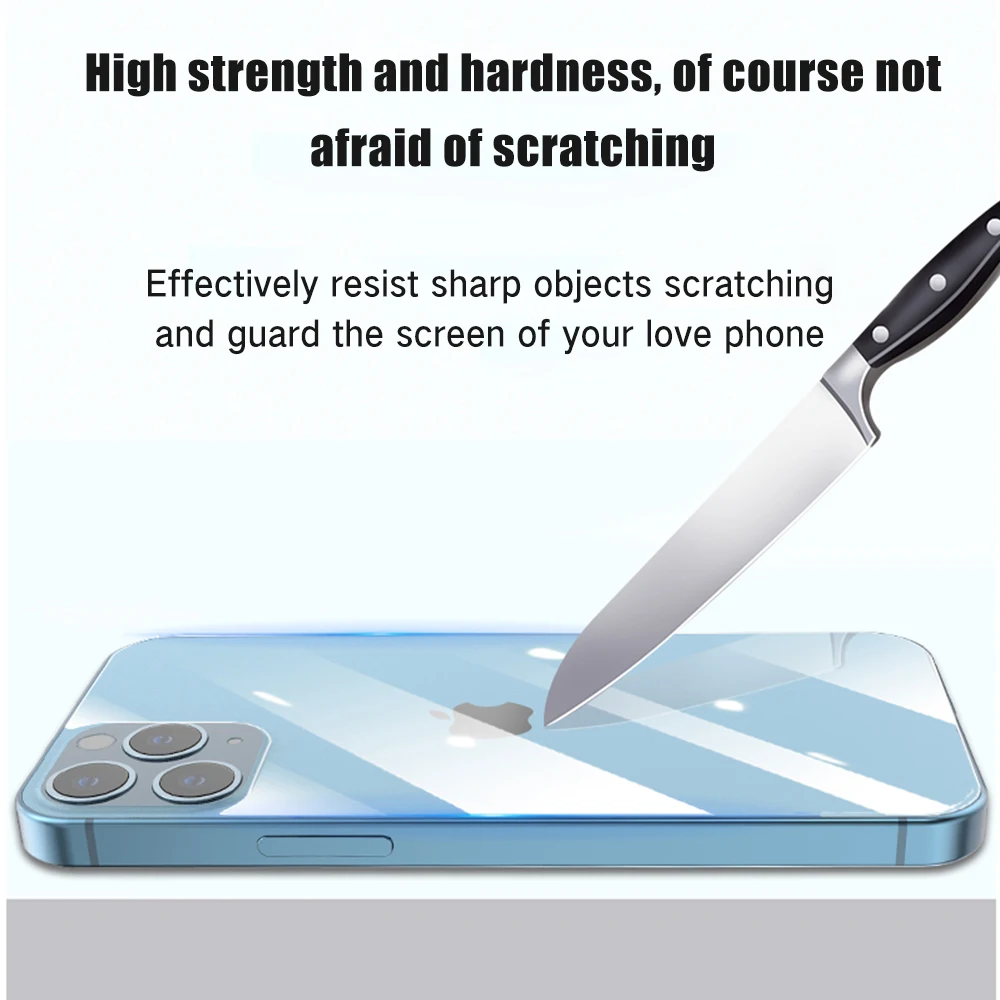 Back Glass For iphone 15 Pro Max 12 11 14 13 Pro Max Mini 15 Pro Screen Protector Film Tempered Glass Phone Rear Sticker