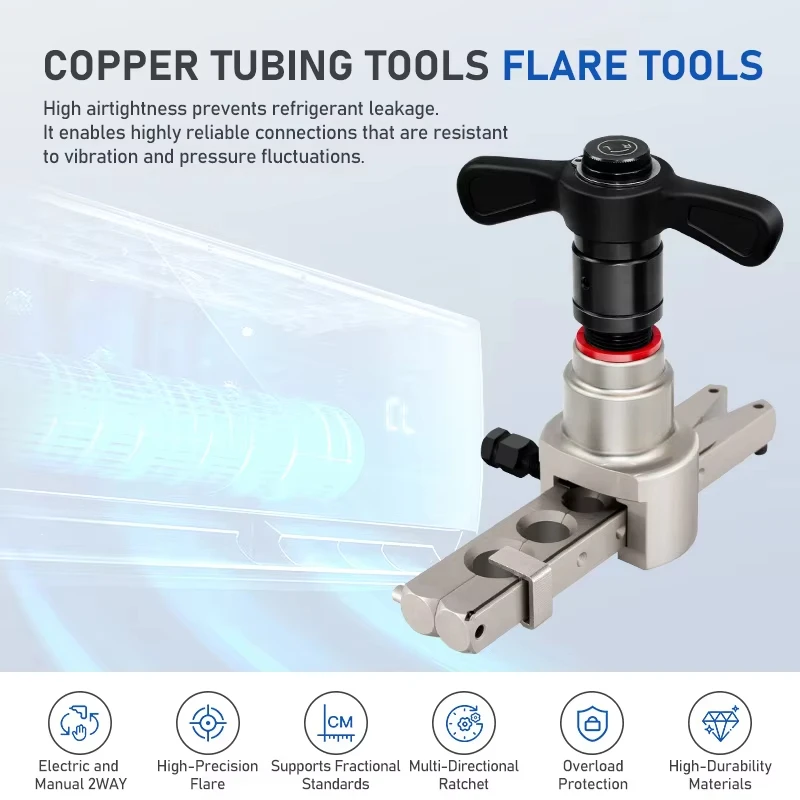 Copper Tube Expander Rotary Riveting Reamer and Trumpet Expander Precision Flared Tool Kit Pipe Expander