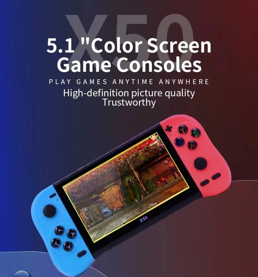 X50 Max 5.1 Inch Portable Retr - Gaming Console G90 recension och pris