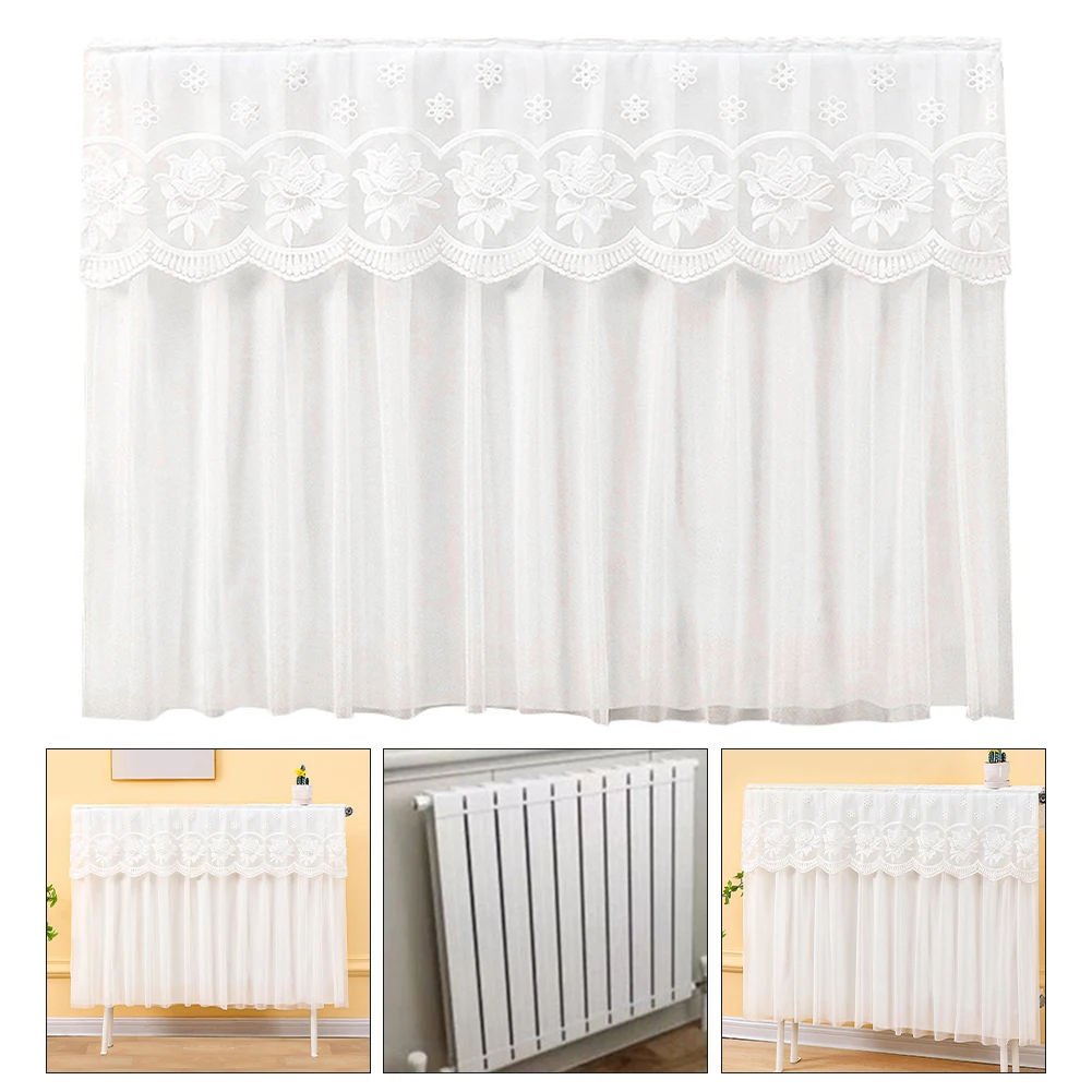 Decorative Use 60 80 100 120 150 160 180 220*70cm Lace Radiator Cover Floral Embroidery Design Environmentally Friendly