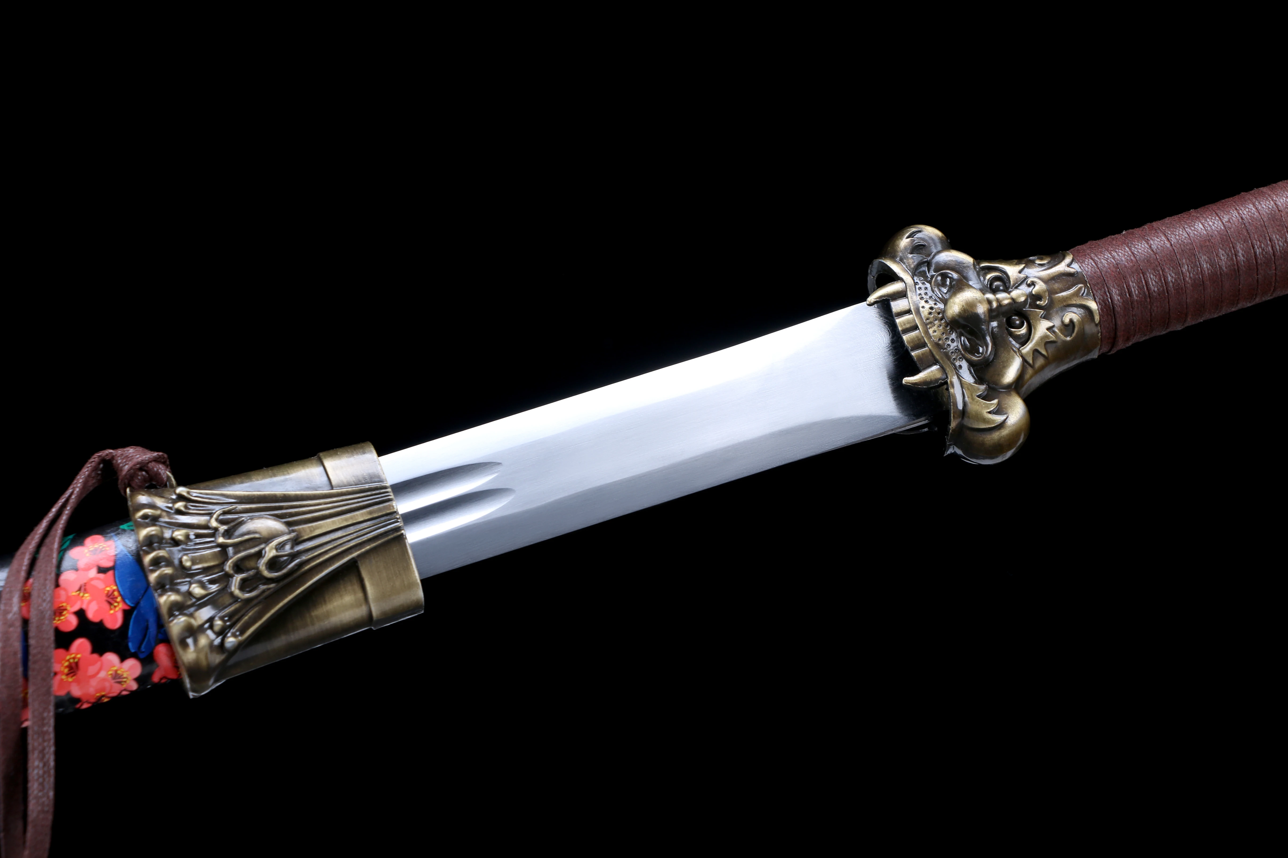 

110 cm Medieval Evil Ghost Free Sword katana full tang Manganese steel Temple Ninja Samurai Sword Battle ready