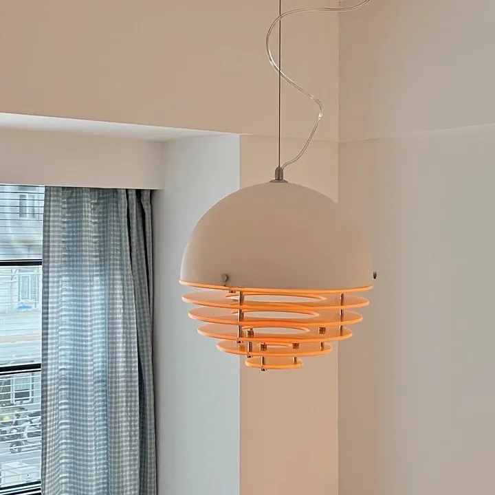 كريم ممفيس تركيبات الإضاءة غروب الشمس البرتقالي الثريا باوهاوس منصة مشروبات خليج نافذة بهو الفرنسية ضوء جو القرون الوسطى