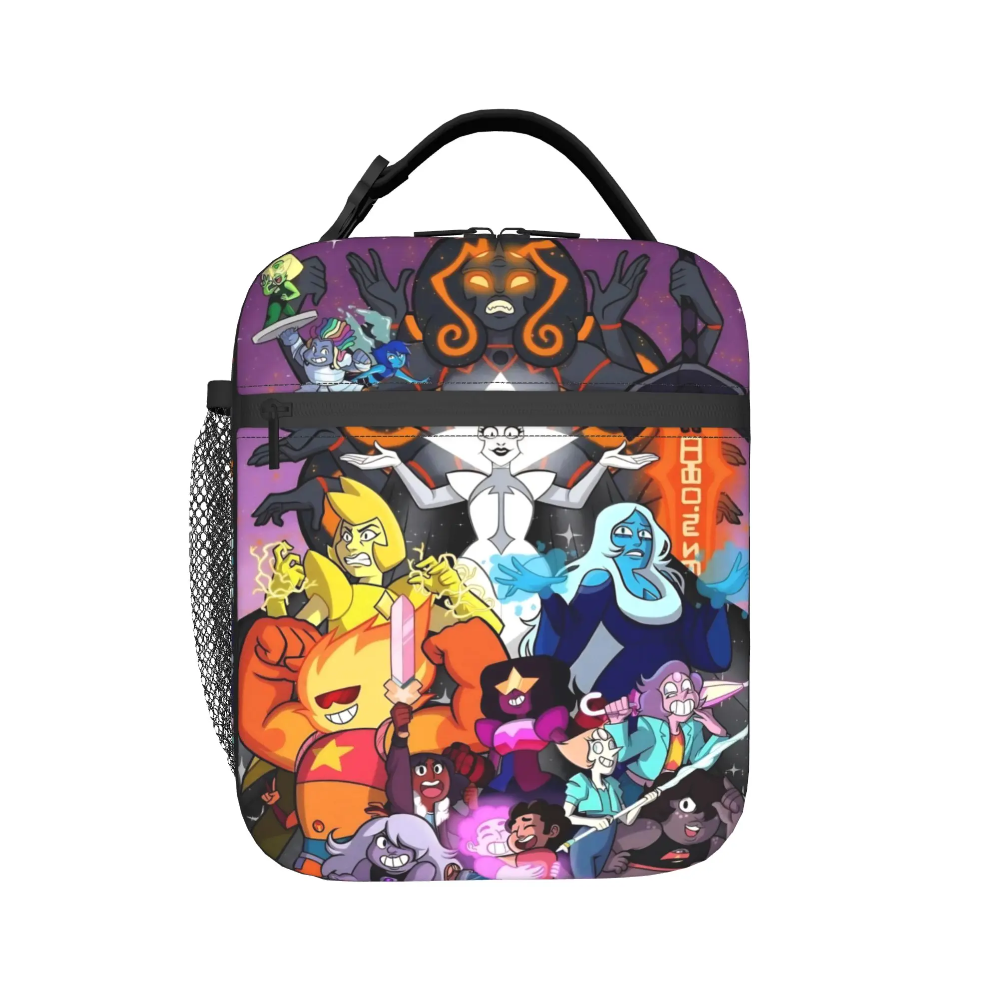 Crystal Gems Steven Universe  Lunch Bag Picnic Portable Insulated Lunch Box For Girl Boy  Oxford Designer Cooler Bag