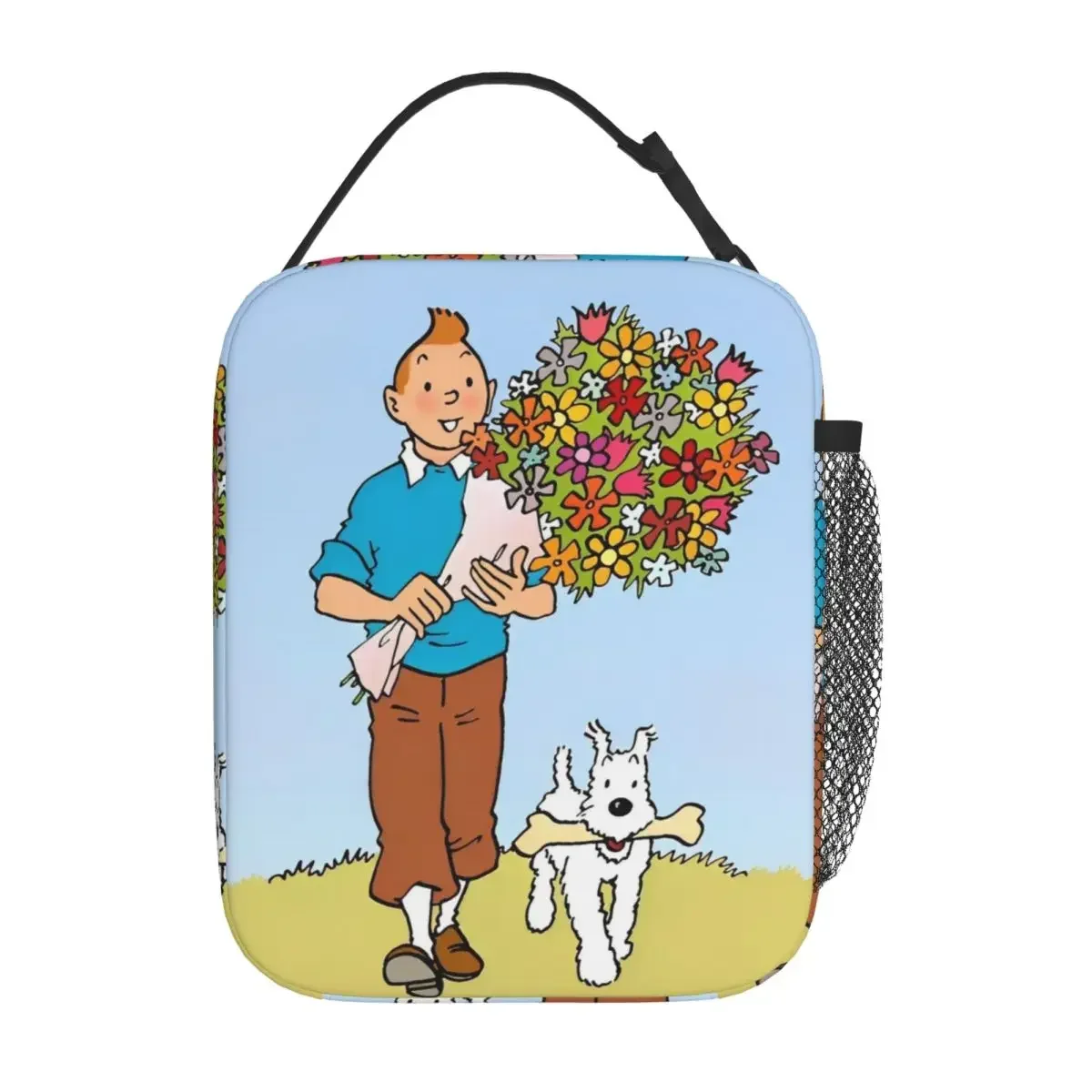 Тинтин и снежный мультяшный продукт, изолированная сумка-тоут для обеда для офиса, сумка для хранения еды, герметичный холодильник, термокоробки для обеда