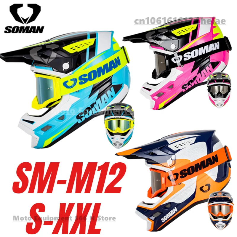 

SOMAN Professional Motocross Helmet Racing Helmet Motorcycle Cartoon Childrenr ATV Motorcycle MTB Helmet Adult