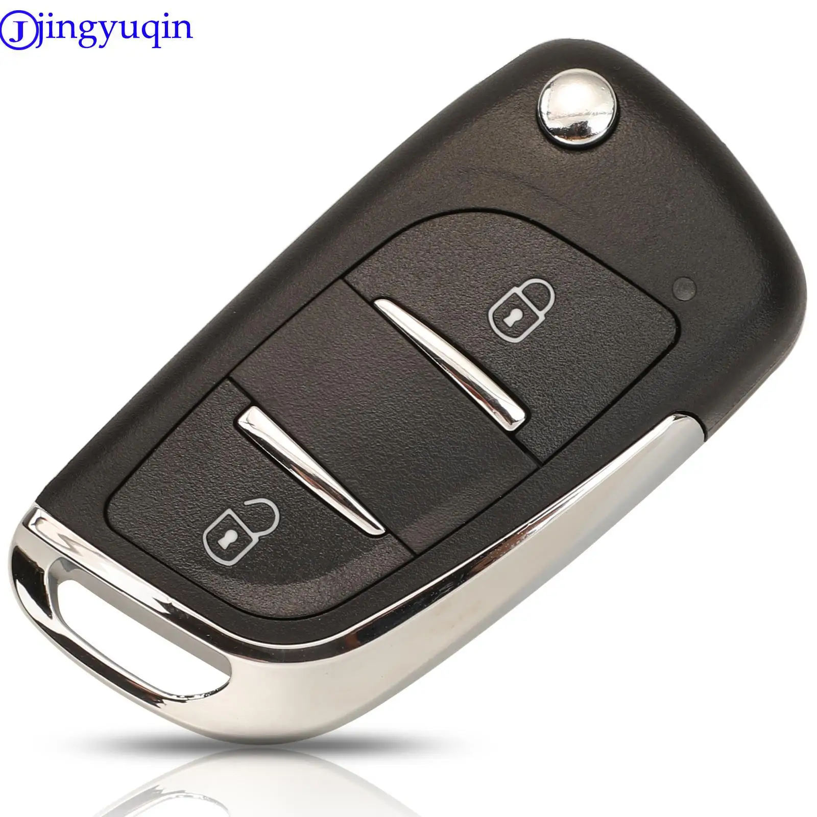 Jingyuqin Flip KD Caso Shell Chave Modificado, Fit para VW Toyota Prius Vios Camry Rav4 Highlander Corolla Coroa Corolla Ex Mazda, 10pcs